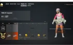 conta pubg lite passe vip + troca nick e muitos itens  raros
