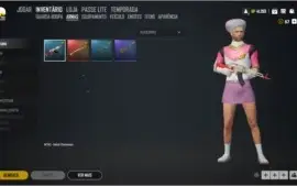 conta pubg lite passe vip + troca nick e muitos itens  raros