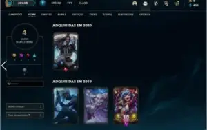 Conta smurf lol com skin annieversario
