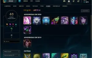 Conta prata 1 com 4 skins e 34 champs