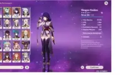 CONTA GENSHIN AR51 COM BAAL, EULA, KIQING, E JEAN