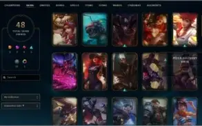 Conta UNRANKED SOLO - +100 campeões 50 skins e ícones raros