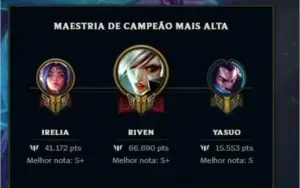 Conta lol mestre