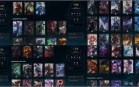 Conta LVL 373 com 141 Campeões + 126 Skins