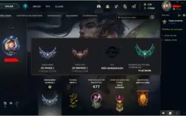 Conta LVL 373 com 141 Campeões + 126 Skins