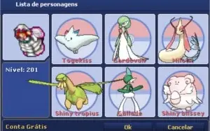 Conta Otpokemon lvl 200 com varios itens e pokemons