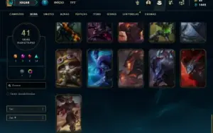 Conta ouro 4 com 75 Champs e 41 Skins ( MAIN MID / JG )