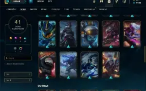 Conta ouro 4 com 75 Champs e 41 Skins ( MAIN MID / JG )