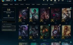 Conta PLATINA 1 - 75pdl| 55% Win - Lol (League Of Legends) E
