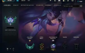 Conta PLATINA 1 - 75pdl| 55% Win - Lol (League Of Legends) E