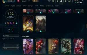 Bronze 3 com TODOS os champs e 102 Skins (Mais de 100 Jogos)