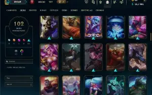 Bronze 3 com TODOS os champs e 102 Skins (Mais de 100 Jogos)