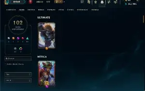 Bronze 3 com TODOS os champs e 102 Skins (Mais de 100 Jogos)