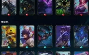 Todos os champions - 315 skins - MMR Diamante 3/4