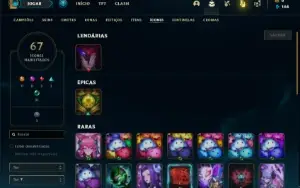 Conta bronze 2 com 35 Champs e 9 Skins + 6 Espolios