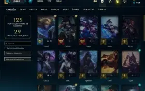 Conta bronze 2 com 35 Champs e 9 Skins + 6 Espolios