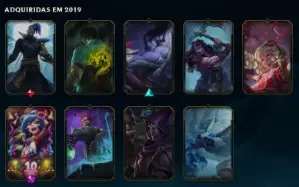 Conta LoL Ouro 4 SoloQ 73 Skins 10 Skins Lendárias + 22 Mtcs