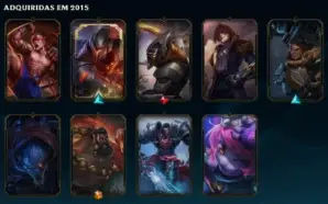 Conta LoL Ouro 4 SoloQ 73 Skins 10 Skins Lendárias + 22 Mtcs
