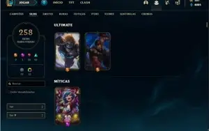 Conta ouro 3 com 145 Champs e 258 Skins + 4 Vitoriosas