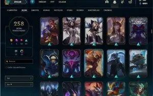 Conta ouro 3 com 145 Champs e 258 Skins + 4 Vitoriosas