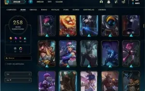 Conta ouro 3 com 145 Champs e 258 Skins + 4 Vitoriosas