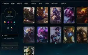 Conta lol Platina 3 // 20 skins //Todos os dados !