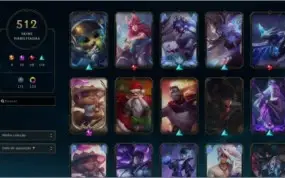 Vendo conta LOL 512 skins