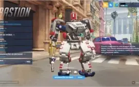 conta overwatch com skins raras e 9 armas douradas