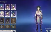 Conta com Ganyu, Xiao, Klee, Diluc, Keqing e atlas AR 52