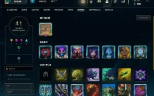 Unranked com 41 Champs e 8 Skins + 2 Fragmentos