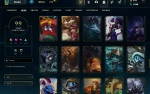 Esmeralda 4 com 95 Champs e 99 Skins + 1 Prestigio da Jinx