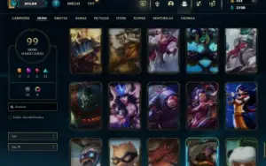 Esmeralda 4 com 95 Champs e 99 Skins + 1 Prestigio da Jinx