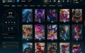 Esmeralda 4 com 95 Champs e 99 Skins + 1 Prestigio da Jinx