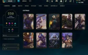 Ouro 3 com TODOS os champs e 230 Skins +9 Vitoriosas