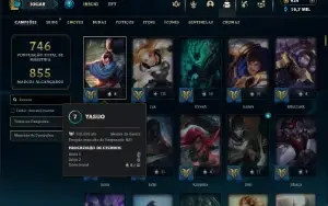 Ouro 3 com TODOS os champs e 230 Skins +9 Vitoriosas