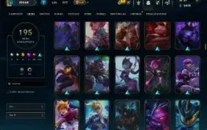 Prata 1 com TODOS os Champs e 195 Skins ( JG / MID / TOP )