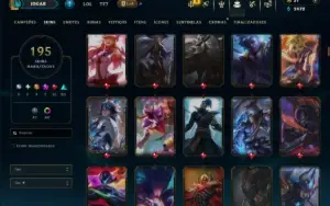Prata 1 com TODOS os Champs e 195 Skins ( JG / MID / TOP )