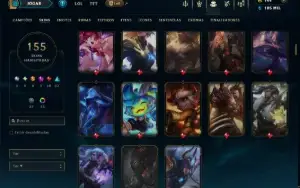 Diamante 4 com TODOS os Champs e 154 Skins +2 Prestigios