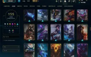 Diamante 4 com TODOS os Champs e 154 Skins +2 Prestigios