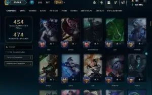 Diamante 4 com TODOS os Champs e 154 Skins +2 Prestigios
