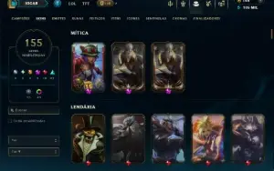 Diamante 4 com TODOS os Champs e 154 Skins +2 Prestigios