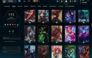 Diamante 4 com TODOS os Champs e 154 Skins +2 Prestigios