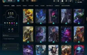 Diamante 4 com TODOS os Champs e 154 Skins +2 Prestigios