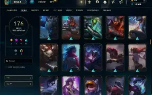 Prata 3 com 150 Champs e 176 Skins ( Mais de 100 Jogos )