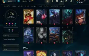 Prata 3 com 150 Champs e 176 Skins ( Mais de 100 Jogos )