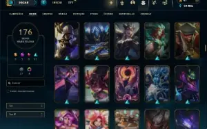 Prata 3 com 150 Champs e 176 Skins ( Mais de 100 Jogos )