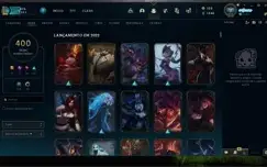 Conta LoL Lv 218 Ex Diamante 400 Skins - 3000 Gastos -