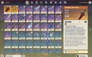 AR52 7x5* Personagens com constelação + Armas 5*