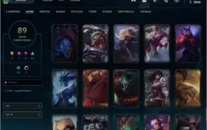 CONTA GOLD 3 - 91 SKINS - FALTA 9 CHAMP