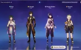 AR 55 - Xiao +Hutao + Homa + Zhongli + Raiden + Jean